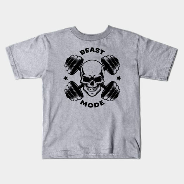 Beast mode Kids T-Shirt by Dosunets
